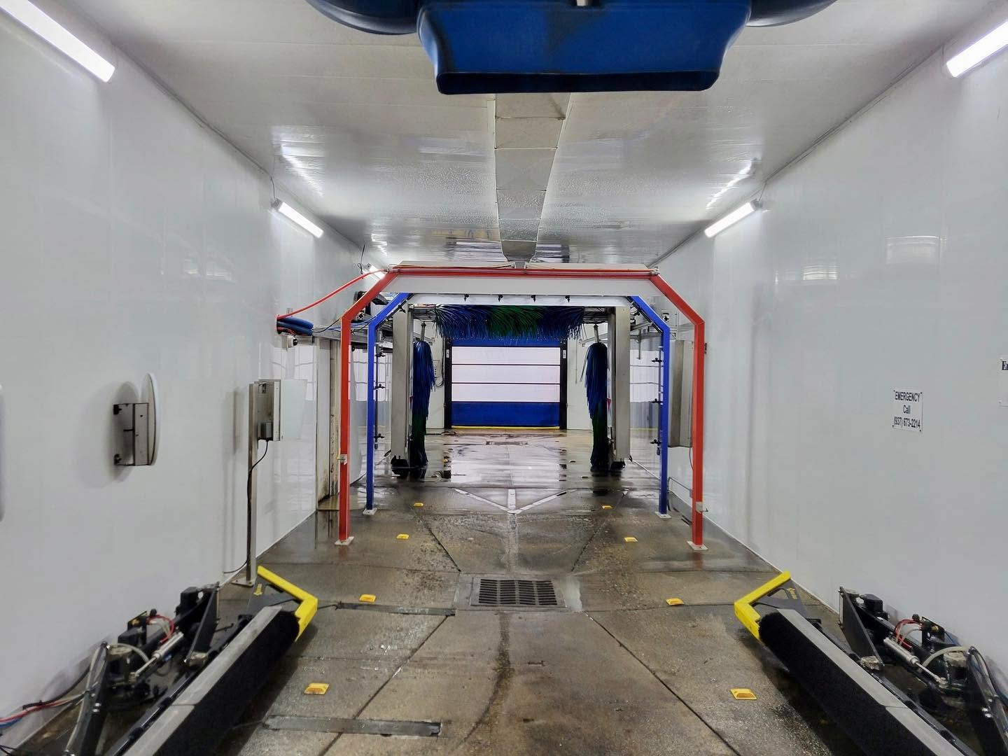 Inside the Star City Car Wash tunnel